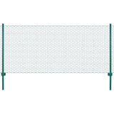 Vidaxl Wire Mesh FET con pali 25x0,5 m in acciaio verde