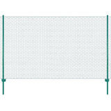 Vidaxl Wire Mesh FET con pali 25x2 m in acciaio verde