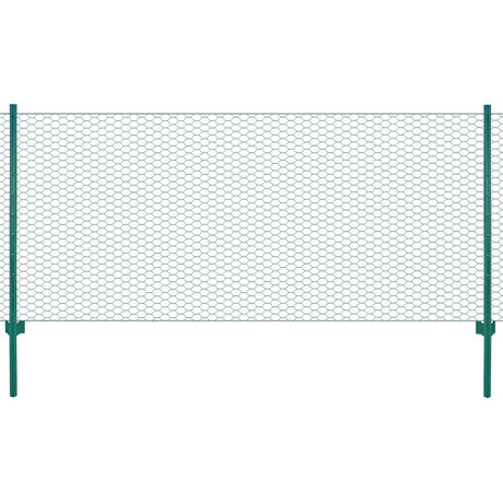 Vidaxl Drahtgitter FET mit Pfosten 25x1 m Stahlgrün