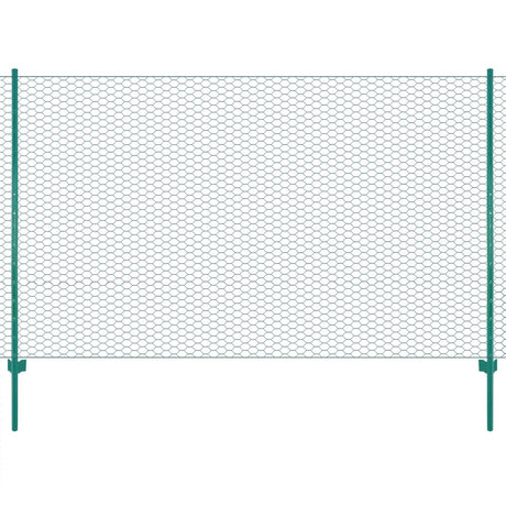 Vidaxl Drahtgitter FET mit Pfosten 25x1,5 m Stahlgrün