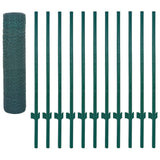 Vidaxl Wire Mesh FET con pali 25x0,5 m in acciaio verde