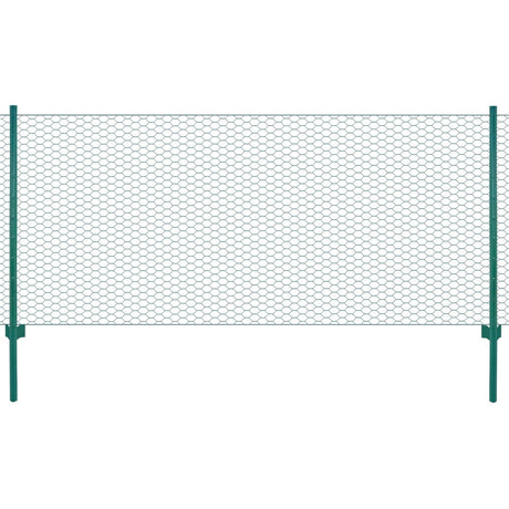 Vidaxl Drahtgitter FET mit Pfosten 25x1 m Stahlgrün