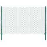Vidaxl Drahtgitter FET mit Pfosten 25x1,5 m Stahlgrün