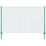 Vidaxl Wire Mesh FET con pali 25x1,5 m in acciaio verde