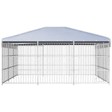 Vidaxl dog kennel for outside with roof 450x450x200 cm