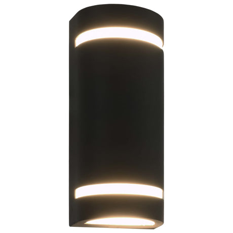 Vidaxl Outdoor -Wandlampen 2 Stcs 35 W halbschwarz schwarz