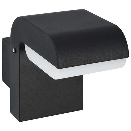 Vidaxl led-buitenwandlamp 9 w ovaal zwart