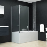 VIDAXL -Dusche Klappwand 120x68x130 cm ESG