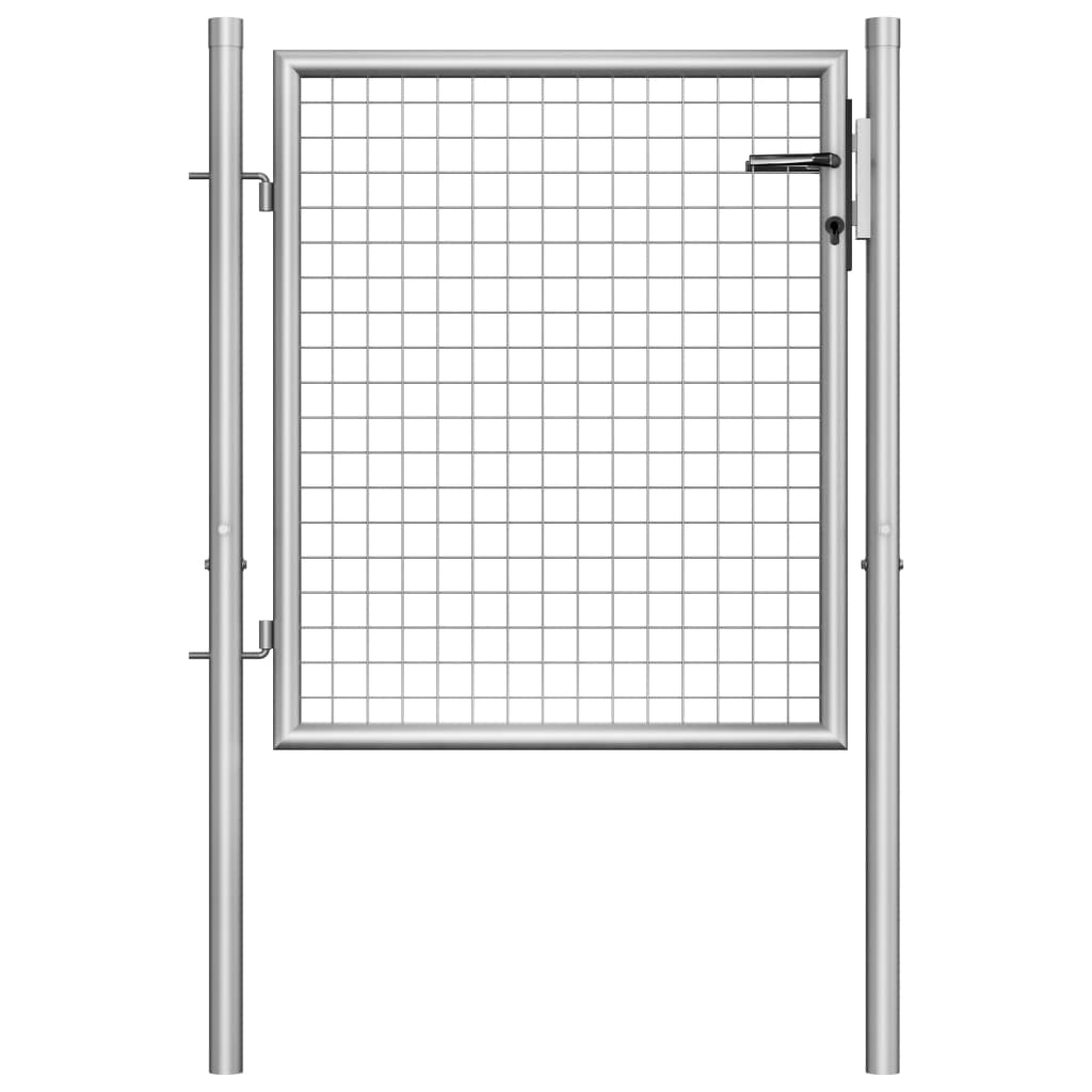 Vidaxl Port 105x125 cm verzinkter Stahl silberfarben