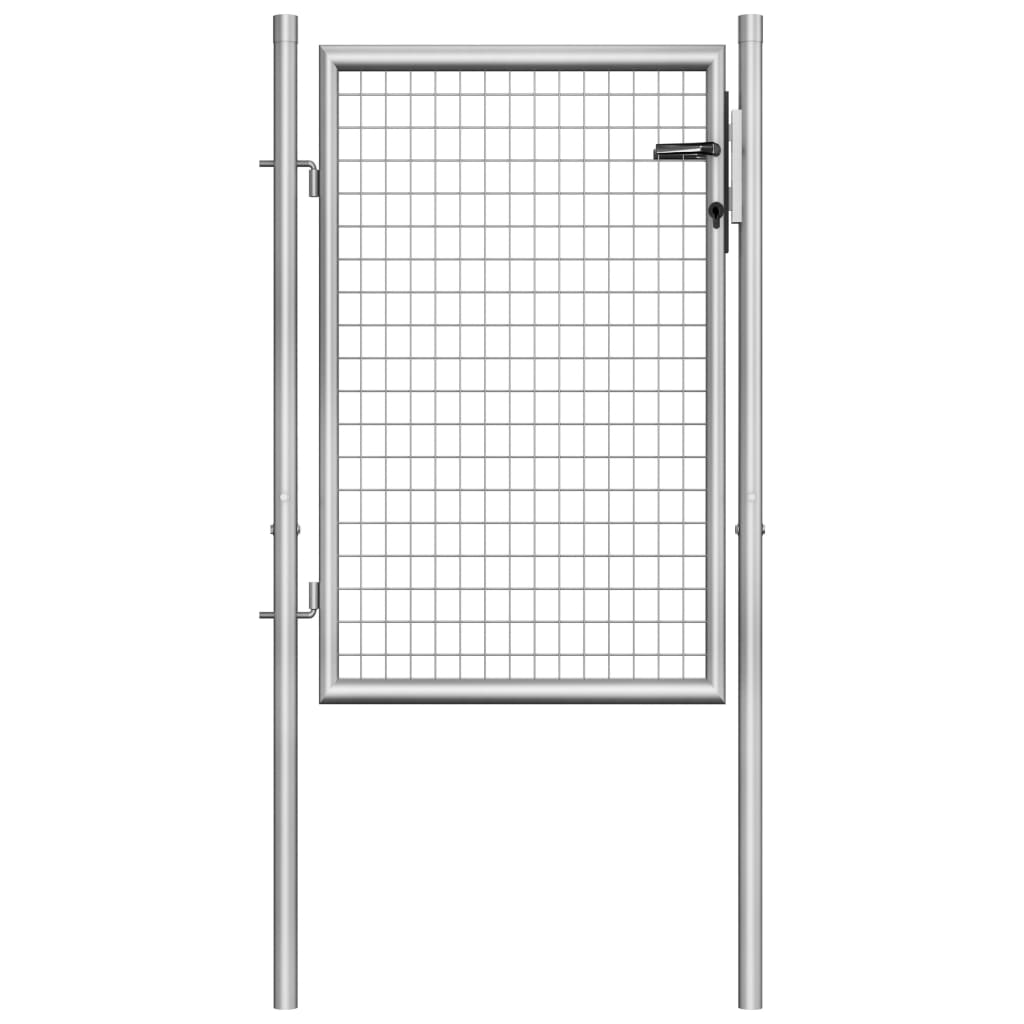 Vidaxl Port 105x150 cm verzinkter Stahl Silberfarben