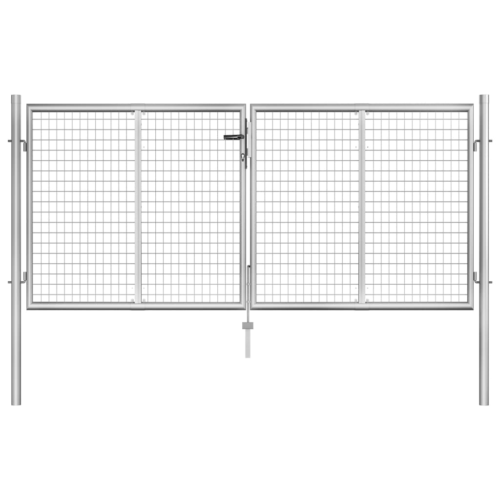 Vidaxl pristanišče 306x150 cm pocinkano jekleno srebrno obarvano