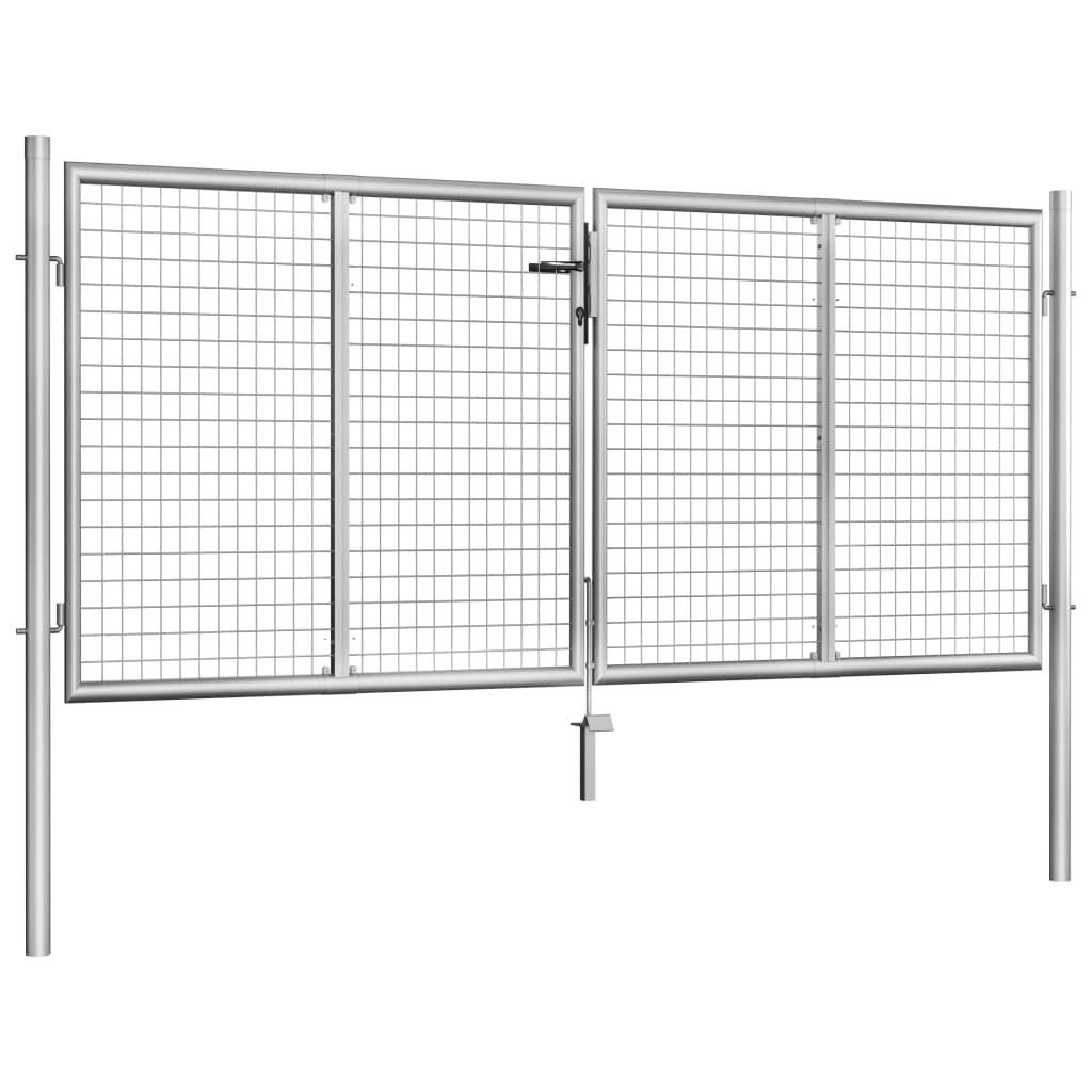 Vidaxl pristanišče 306x150 cm pocinkano jekleno srebrno obarvano