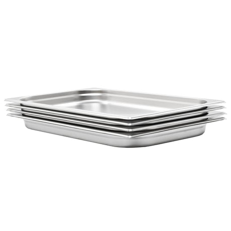 Vidaxx Gastronormbehälter 4 Stück GN 1 1 40 mm Edelstahl
