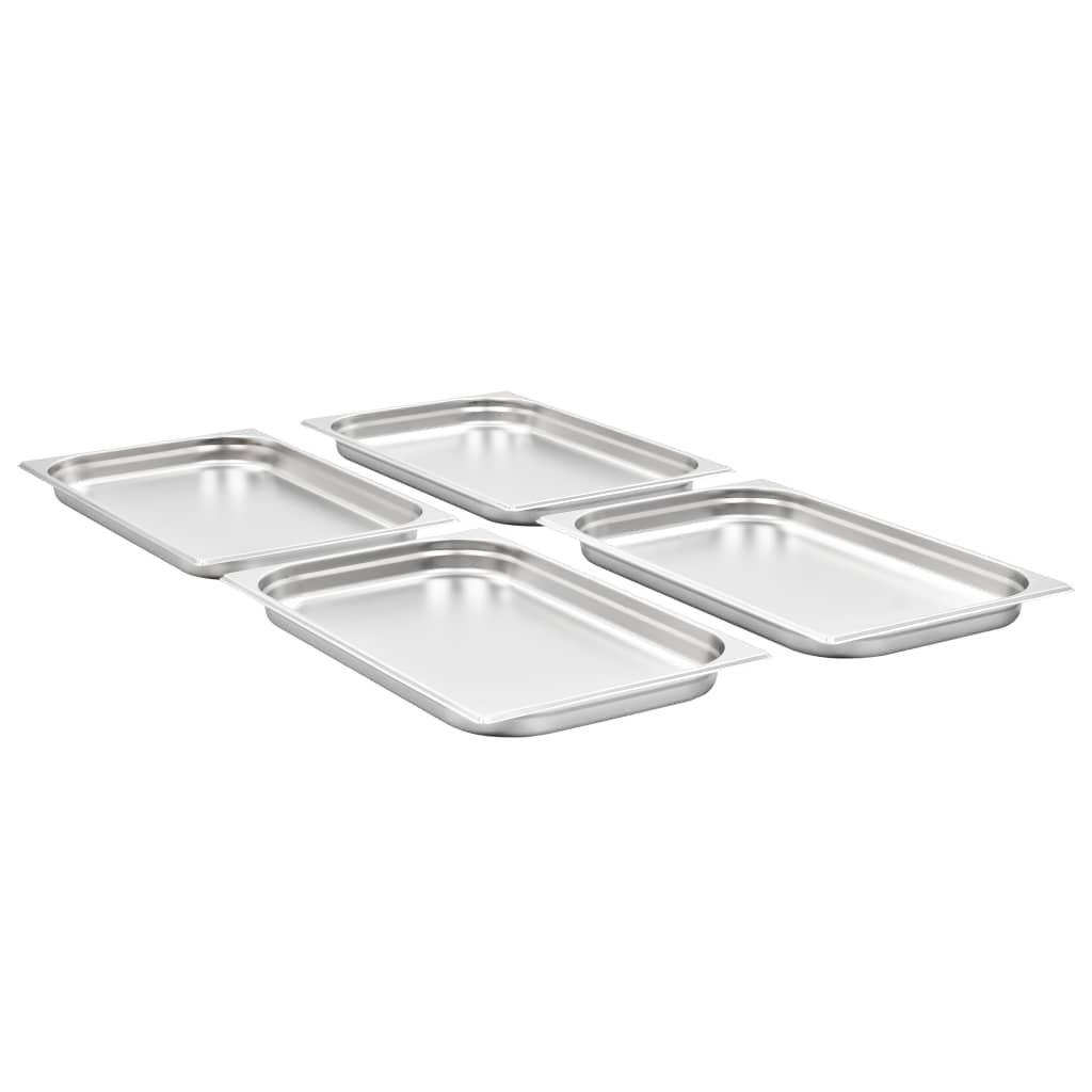 Vidaxx Gastronormbehälter 4 Stück GN 1 1 40 mm Edelstahl
