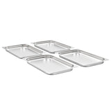 Vidaxx Gastronormbehälter 4 Stück GN 1 1 40 mm Edelstahl