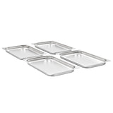 Vidaxl gastronormbakken 4 pcs gn 1 1 40 mm en acier inoxydable