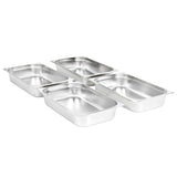 Vidaxl gastronombakken 4 pcs gn 1 1 100 mm nerjavno jeklo