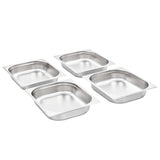 Vidaxl gastronombakken 4 pcs gn 1 2 65 mm nerjavno jeklo