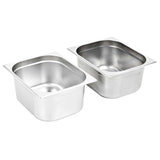 Vidaxl gastronombakken 2 pc Gn 1 2 150 mm nerjavno jeklo