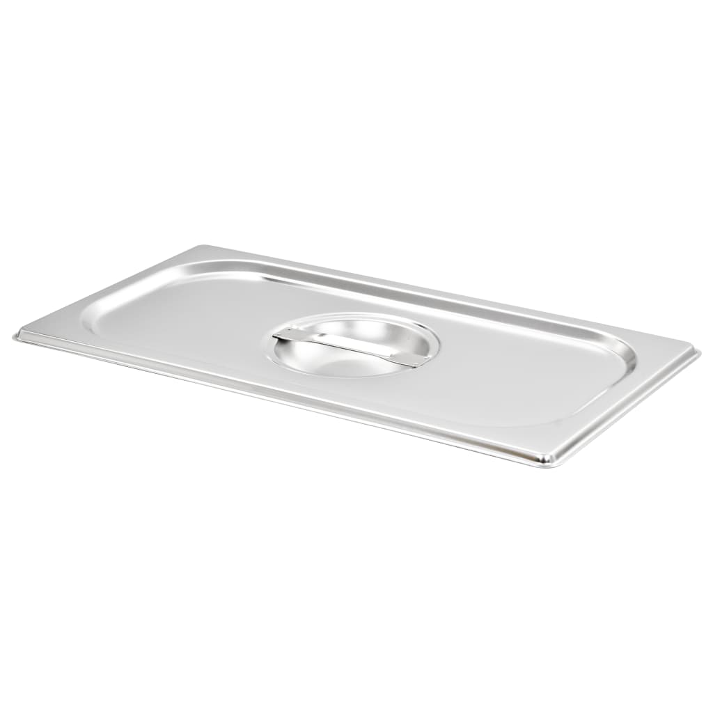 Vidaxl Deckel 4 Stück für GN 1 3 Edelstahlschüsseln