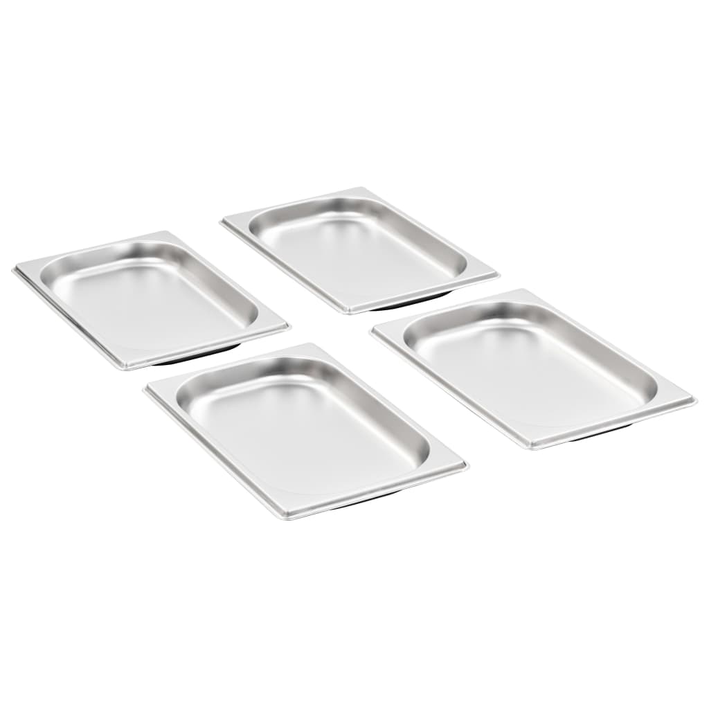 Vidaxl Gastronormbakken 12 PC GN 1 4 20 mm in acciaio inossidabile