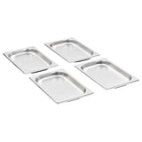 Vidaxl Gastronormbakken 12 PC GN 1 4 20 mm in acciaio inossidabile