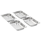 VIDAXL GASTRONORMBAKKEN 12 PC GN 1 4 40 mm Edelstahl