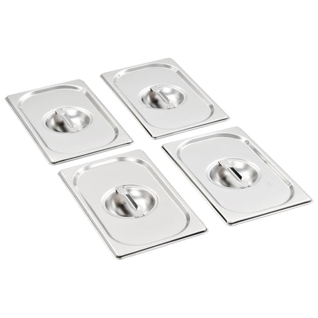 Vidaxl Deckel 4 Stück für GN 1 4 Edelstahlschüsseln