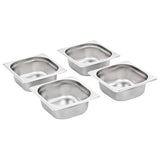 VIDAXL GASTRONORMBAKKEN 12 PC GN 1 6 65 mm Edelstahl