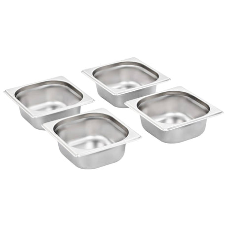 VIDAXL GASTRONORMBAKKEN 12 PC GN 1 6 65 mm Edelstahl