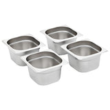 VIDAXL GASTRONORMBAKKEN 12 PC GN 1 6 100 mm Edelstahl