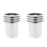VIDAXL GASTRONORMBAKKEN 8 PC GN 1 6 200 mm Edelstahl