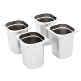 VIDAXL GASTRONORMBAKKEN 8 PC GN 1 6 200 mm Edelstahl