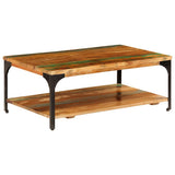 Vidaxl salontafel met schap 100x60x35 cm massief gerecycled hout