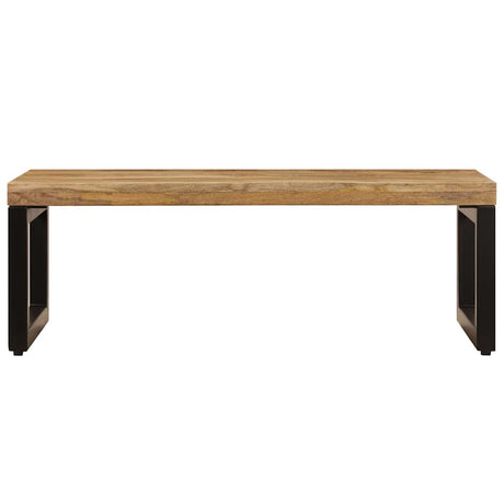 Vidaxl salontafel 100x50x35 cm massief mangohout en staal