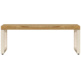 Vidaxl salontafel 100x50x35 cm massief mangohout en staal