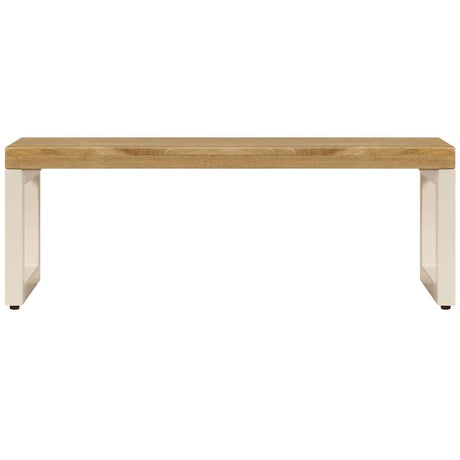 Vidaxl salontafel 100x50x35 cm massief mangohout en staal
