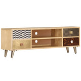 Vidaxl tv-meubel 120x30x40 cm massief mangohout