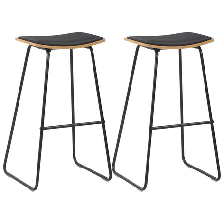 Vidaxl barstoelen 2 st kunstleer zwart