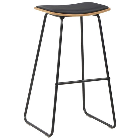 Vidaxl barstoelen 2 st kunstleer zwart