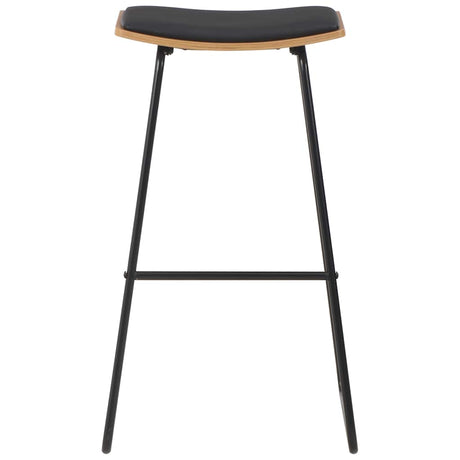 Vidaxl barstoelen 2 st kunstleer zwart