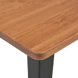 Vidaxl bartafel 60x60x108 cm massief grenenhout staal zwart