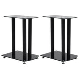 Vidaxl Stander Standard 2 ST Glass de seguridad de seguridad de aluminio Negro