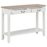 Vidaxl wandtafel 110x35x80 cm hout wit