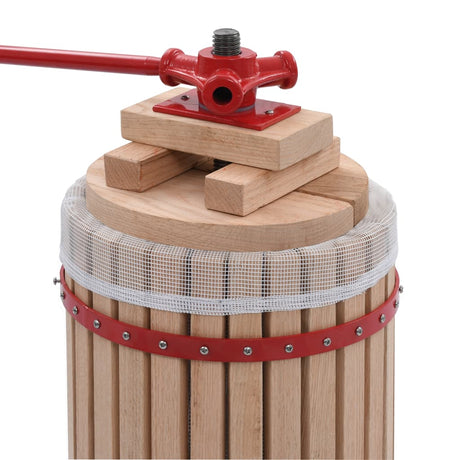 Vidaxl Obst und Weinpresse mit Stoffbeutel 24 l Eiche