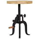 Vidaxl bijzettafel 45x(45-62) cm massief mangohout en gietijzer