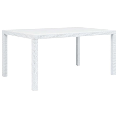 Vidaxl tuintafel 150x90x72 cm rattan-look kunststof wit