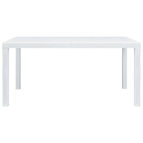 Vidaxl tuintafel 150x90x72 cm rattan-look kunststof wit