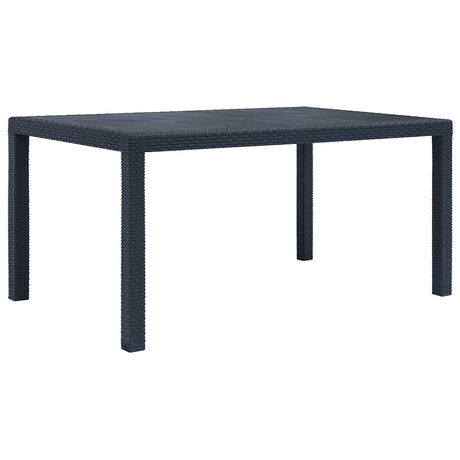 Vidaxl tuintafel 150x90x72 cm rattan-look kunststof antraciet