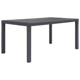 Vidaxl tuintafel 150x90x72 cm rattan-look kunststof bruin
